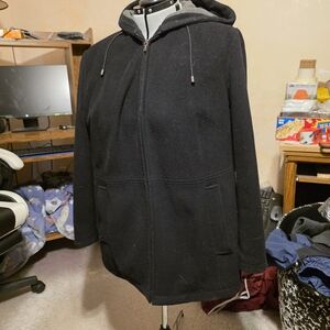 Elegant Black Women's Pea Coat